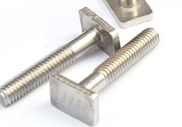 Tee-head bolts with square neck
